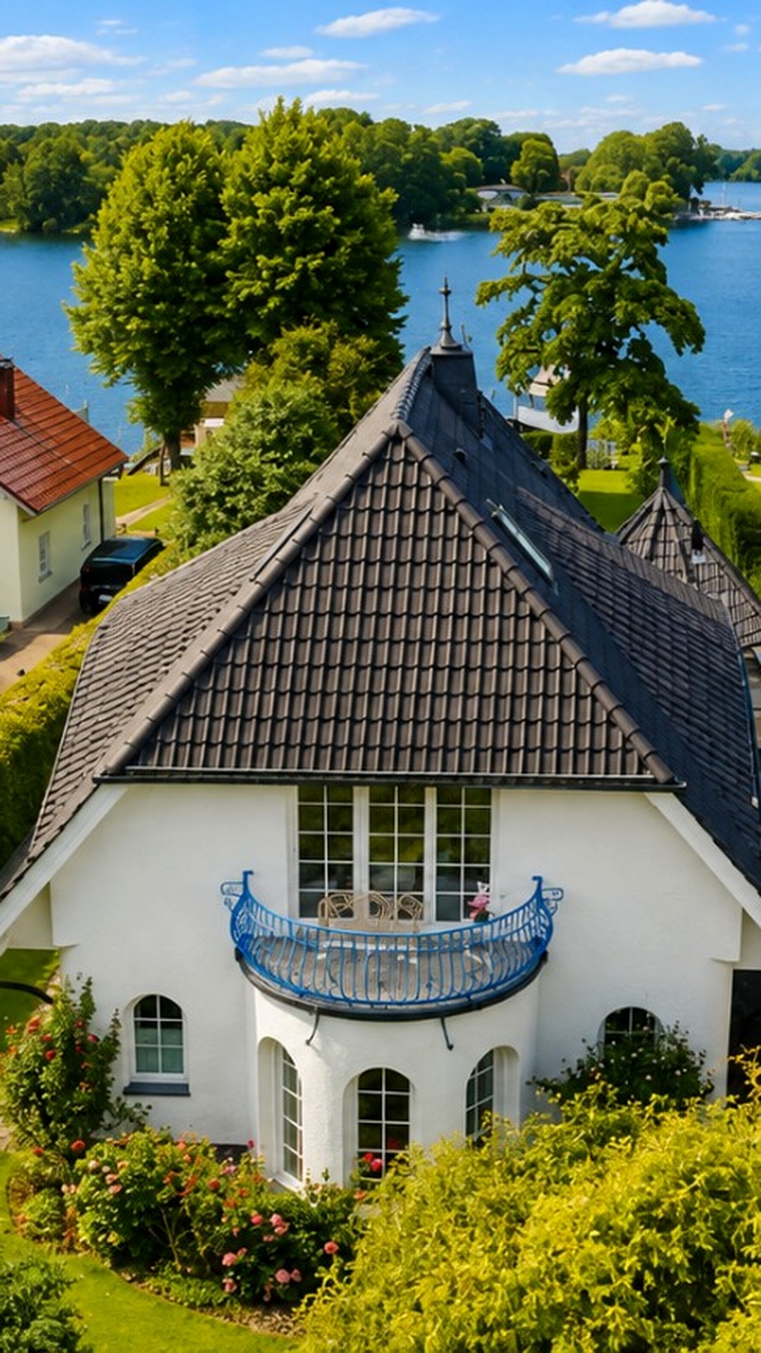 Villa am See mit Garten und Seeblick